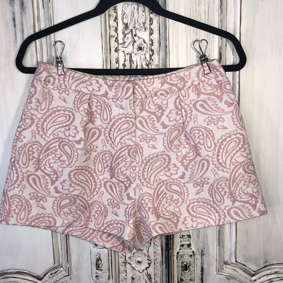 Victoria Beckham for Target Damask Print Pleated Front Dressy Shorts Size 4 - Picture 1 of 8